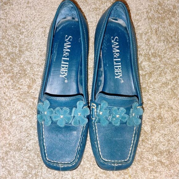 Sam & Libby Blue Women's Loafers - Picture 1 of 9